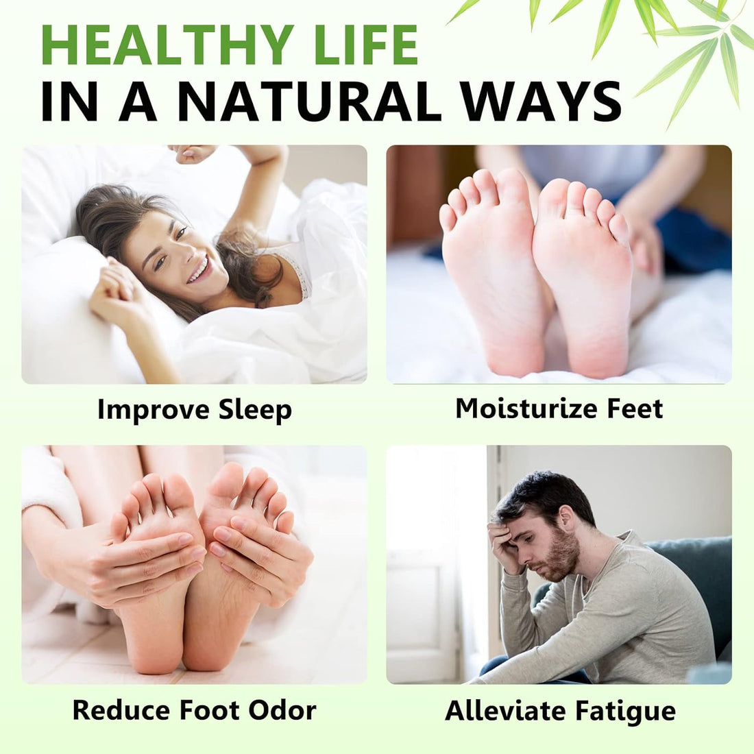 Detox Foot Patches, 20 PCS Detox Foot Pads for Foot Care & Stress Relief & Deep Sleep, 100% Natural Deep Cleaning Foot Patches with Bamboo Vinegar to Help Cleanse Body and Enhance Blood Circulatio