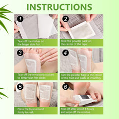 Detox Foot Patches, 20 PCS Detox Foot Pads for Foot Care & Stress Relief & Deep Sleep, 100% Natural Deep Cleaning Foot Patches with Bamboo Vinegar to Help Cleanse Body and Enhance Blood Circulatio