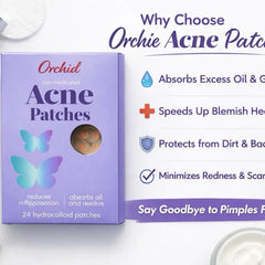 Butterfly Orchid Cosmetic Acne Patches, Hydrating Single Item Skincare Tool for All Skin Types