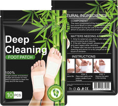 Detox Foot Patches, 20 PCS Detox Foot Pads for Foot Care & Stress Relief & Deep Sleep, 100% Natural Deep Cleaning Foot Patches with Bamboo Vinegar to Help Cleanse Body and Enhance Blood Circulatio