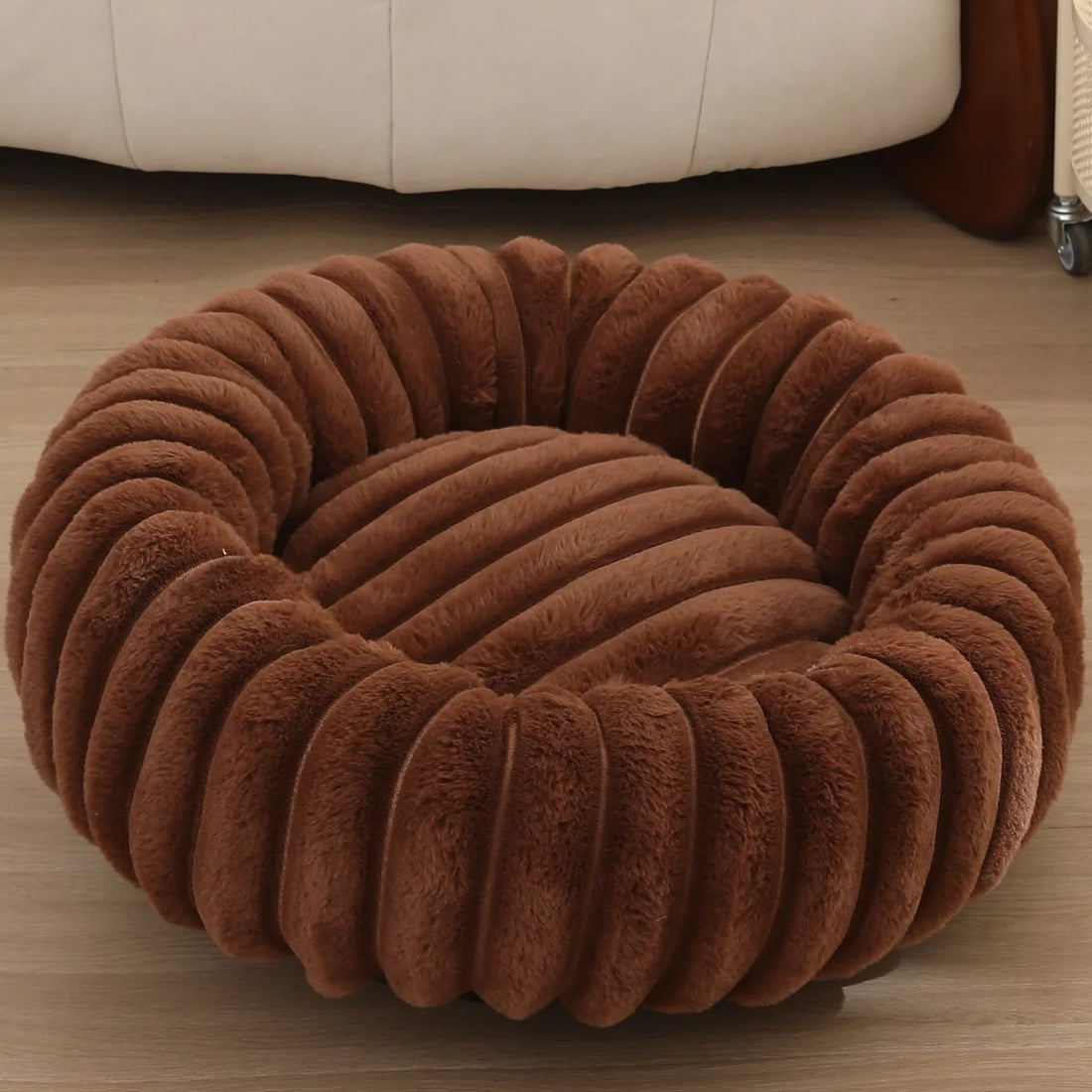 40-70Cm round Pet Bed for Dog Bed Super Soft Cat Bed Long Plush Dog House for Medium Dog House Winter Warm Sleeping