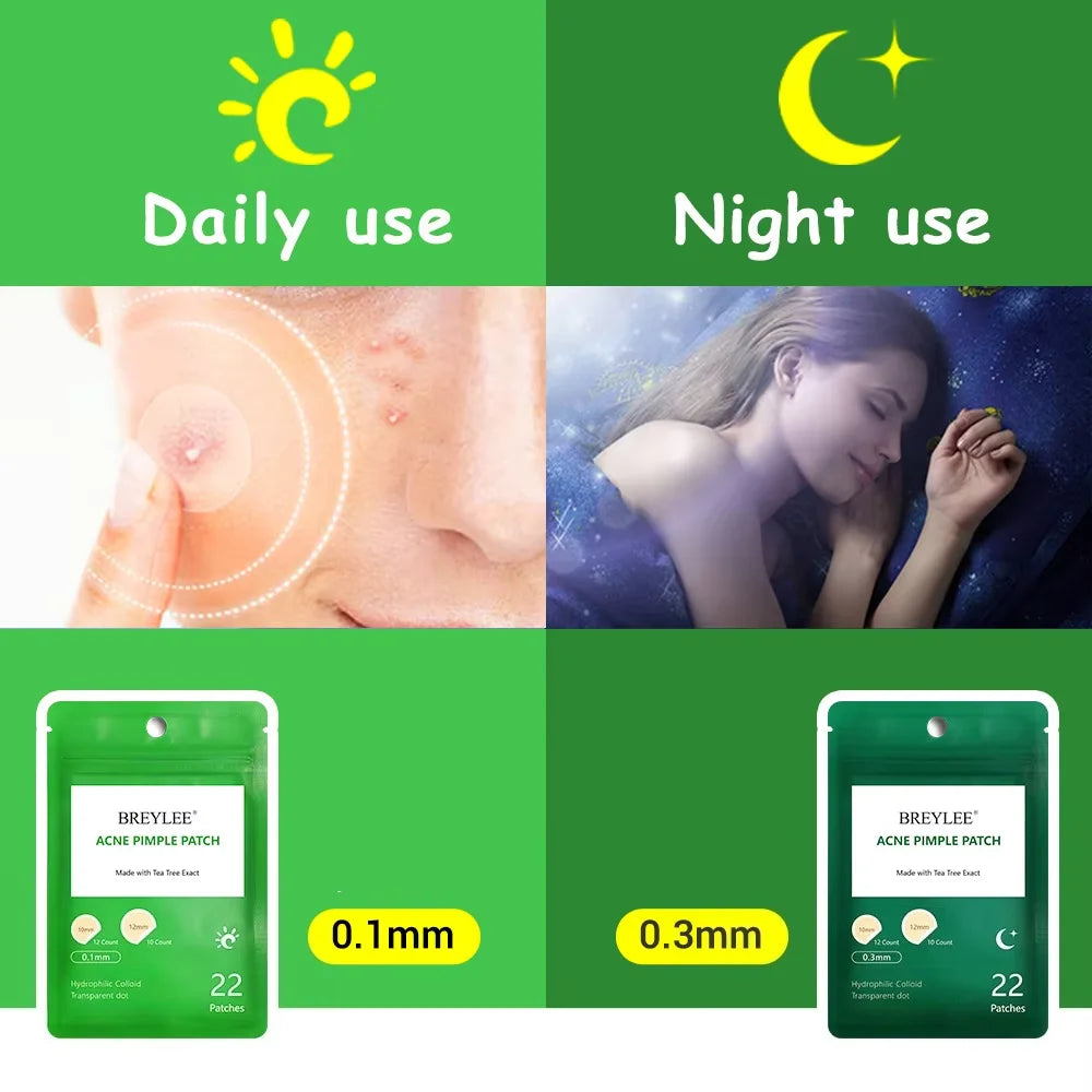 22 Patches Invisible Acne Pimple Patch Made with Tea Tree Exact Waterproof & Breathable Acne Pimple Covering Sticker