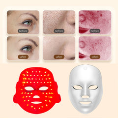 Rechargeable Facial LED Mask 7 Colors LED Photon Beauty Mask Skin Rejuvenation Home Face Lifting Whitening Skin Care Beauty Mask