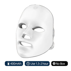 Rechargeable Facial LED Mask 7 Colors LED Photon Beauty Mask Skin Rejuvenation Home Face Lifting Whitening Skin Care Beauty Mask