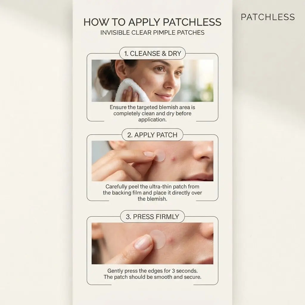 Invisible Acne Pimple Patches, Ultra-Thin, Clear Hydrocolloid Spot Stickers