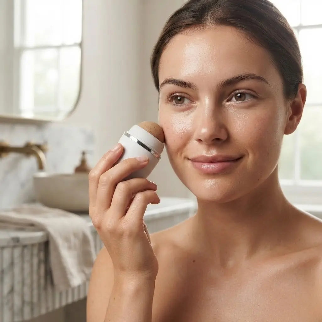 Re-usable Volcanic Stone Oil-Absorbing Face Roller – Portable Matte Skincare Tool for Oily Skin
