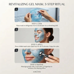 Re-usable Cooling Gel Bead Face Mask – Dual Hot & Cold Therapy Mask for Puffiness, Migraines & Dark Circles