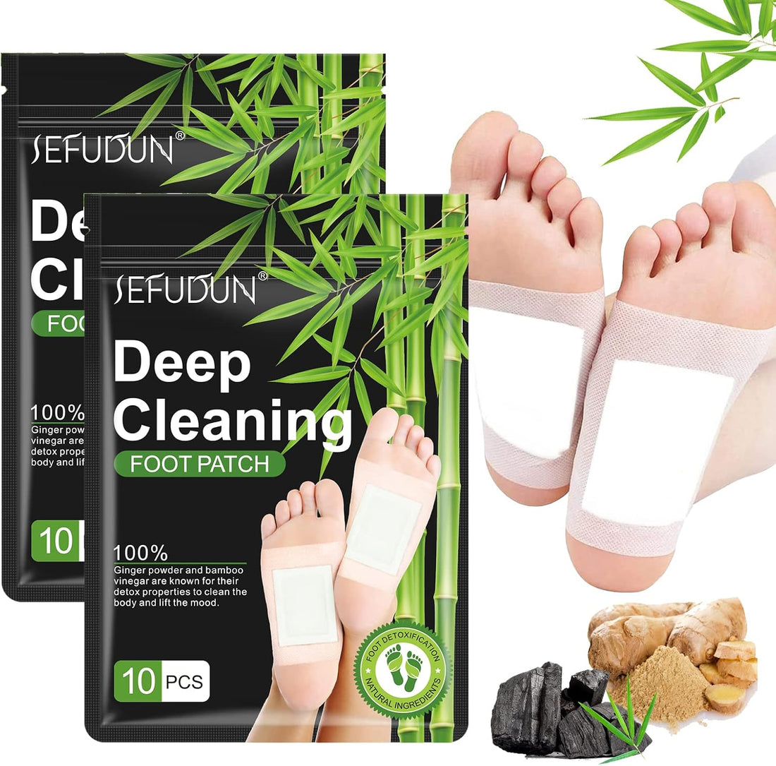 Detox Foot Patches, 20 PCS Detox Foot Pads for Foot Care & Stress Relief & Deep Sleep, 100% Natural Deep Cleaning Foot Patches with Bamboo Vinegar to Help Cleanse Body and Enhance Blood Circulatio