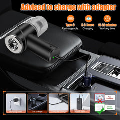 Handheld Vacuum Cleaner Cordless,15000Pa Powerful Suction 4-In-1 Car Vacuum Cleaner Mini Vacuum Blower Small but Powerful Wireless Car Vacuum for Car, Home, Office, Kitchen Black